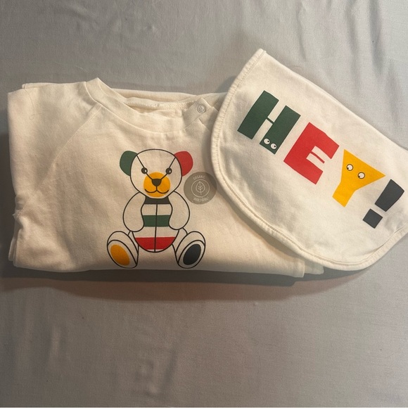 Hudson Baby HBC Stripes - NWT - White and Multicolor Matching Set - Picture 9 of 9